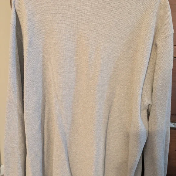 L.L. Bean Men's Beige Henley - Picture 3 of 3